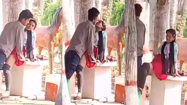 Horny Lover Fucking in a Empty Public Park Outdoor Hidden Camera By Some Boys