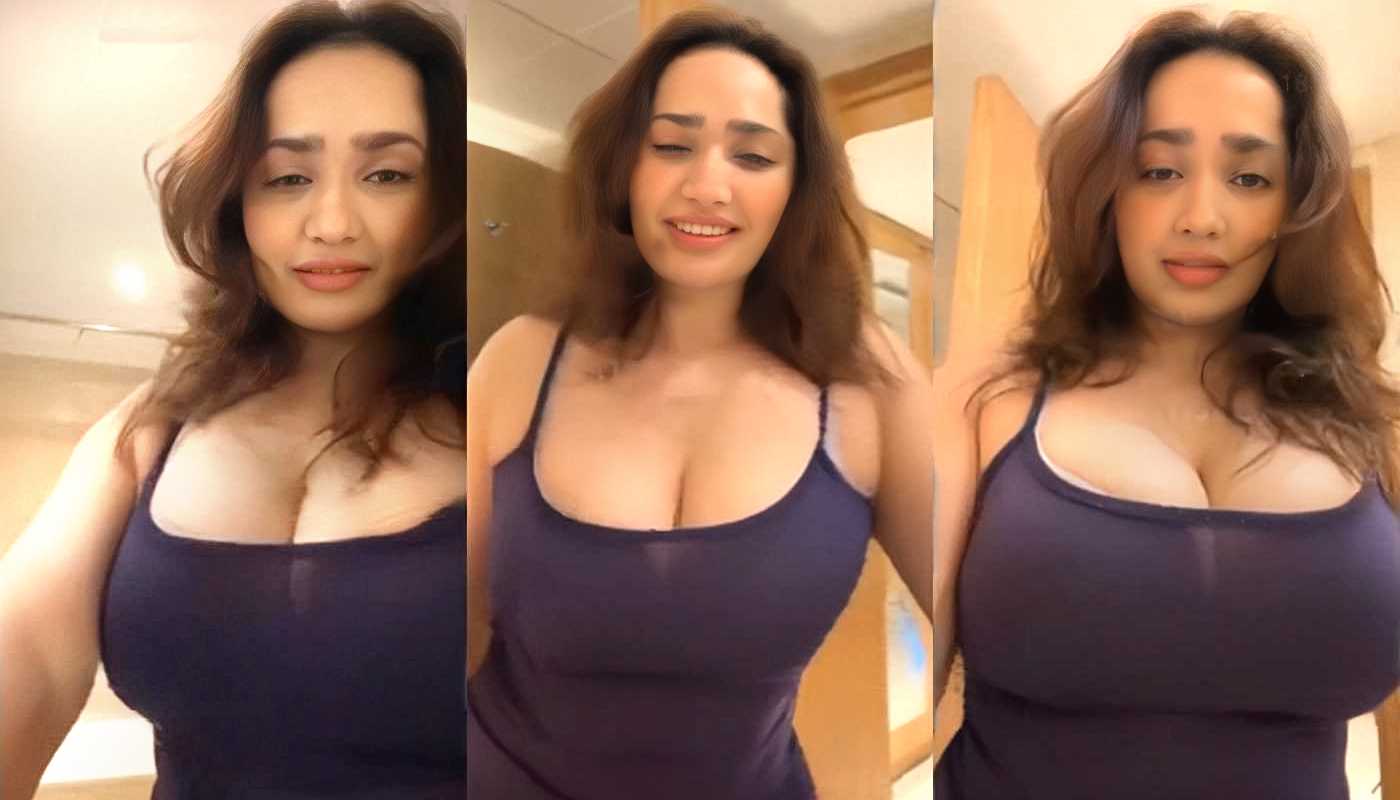 Aditi Mistry Nude latest Blue Top Nude Live Show Big Boobs In Bra Panty