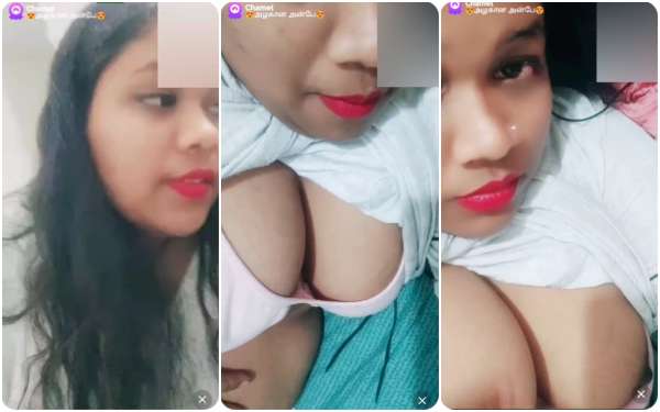 Tamil Girl Chamet Premium Big Boobs Squeezing Her Nipples Hd Video