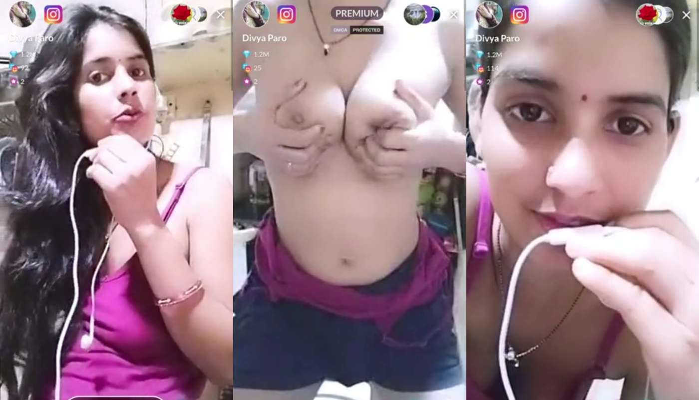 Divya Paroo Boobs Show on Chamet Live