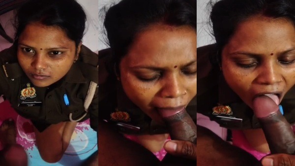 Horny Police Aunty Giving Handjob Cum in Mouth and Blowjob Viral Sex