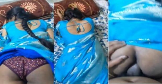 Blue Saree Sexy Bhabhi Big Gaand Doggy Style Fucking