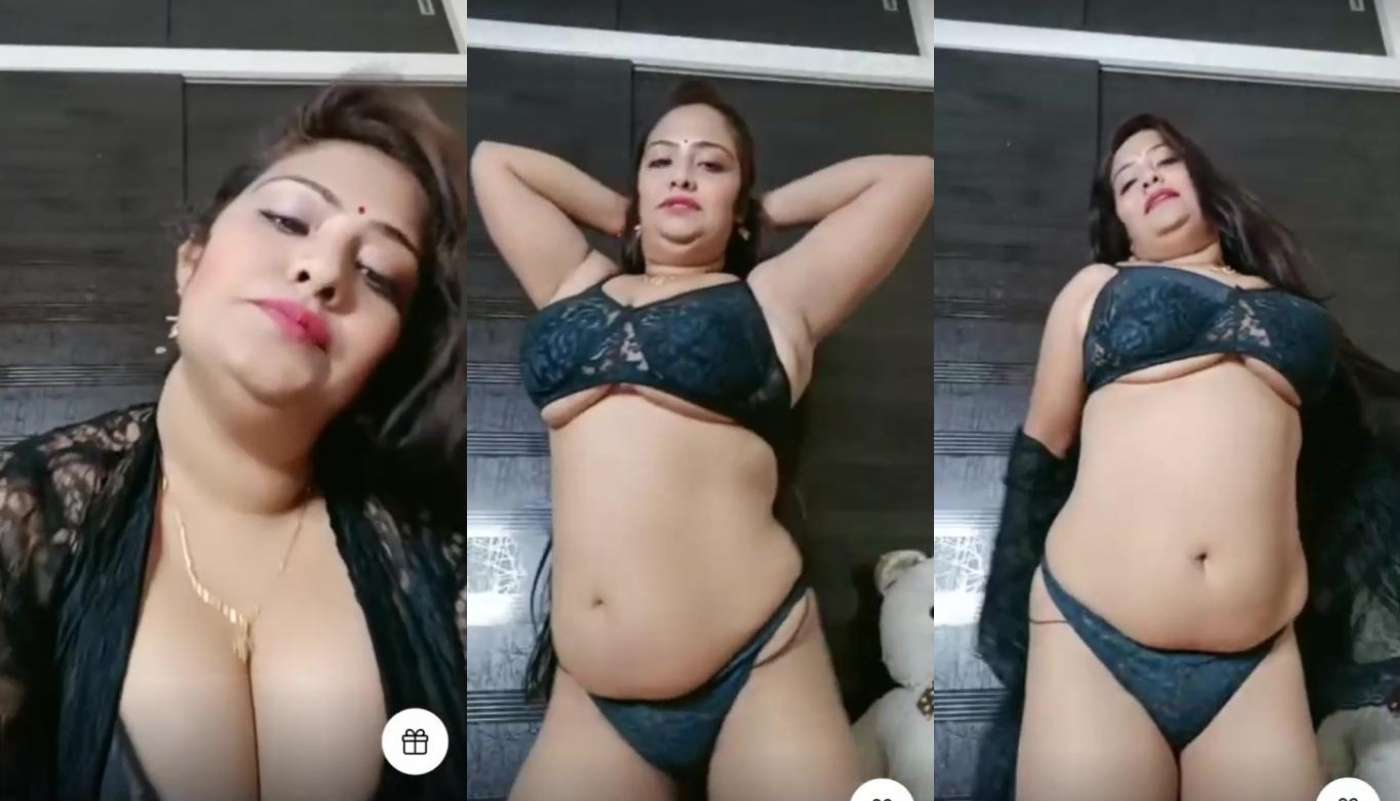 Sexy Bhabi in Bra & Panty Showing Under Boobs and Dancing to Tease on Tango Live