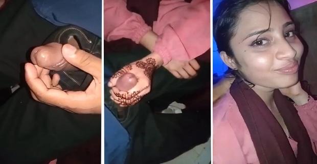 Cute Sali in Pink Dress Giving Handjob to Jijajis Dick