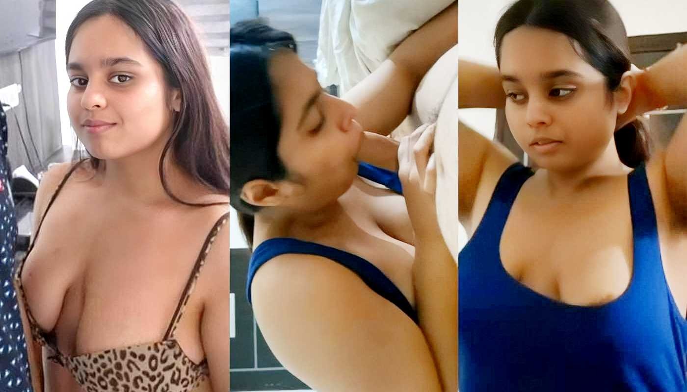 Beautiful Chubby Cute Girl in Blue Top Sucking Lover Cock - Desi Blowjob Uncut99
