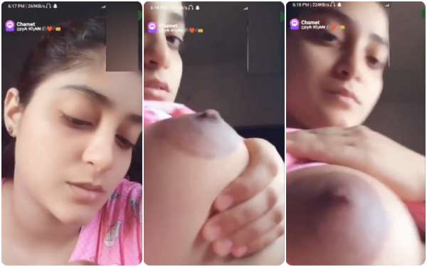 Hot Desi babe sexy boobs and hot big nipples Chamet private live video
