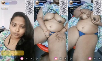 Horny BBW MILF SweetyRishi Boobage Show Live on Chamet With Face