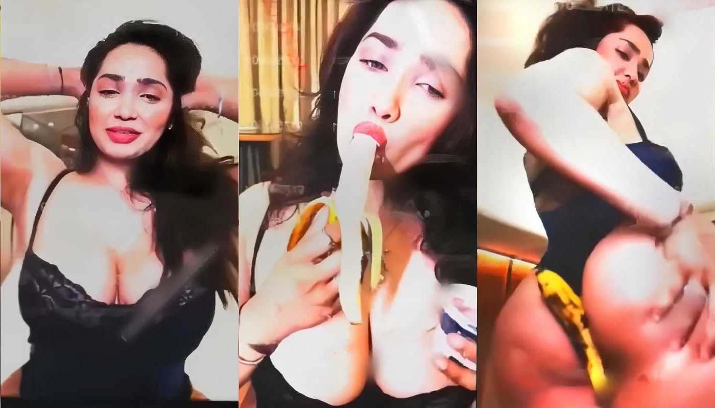 Aditi Mistry Nude Boobs A$$ Expose in Hot Black Lingerie Live Content Part 8