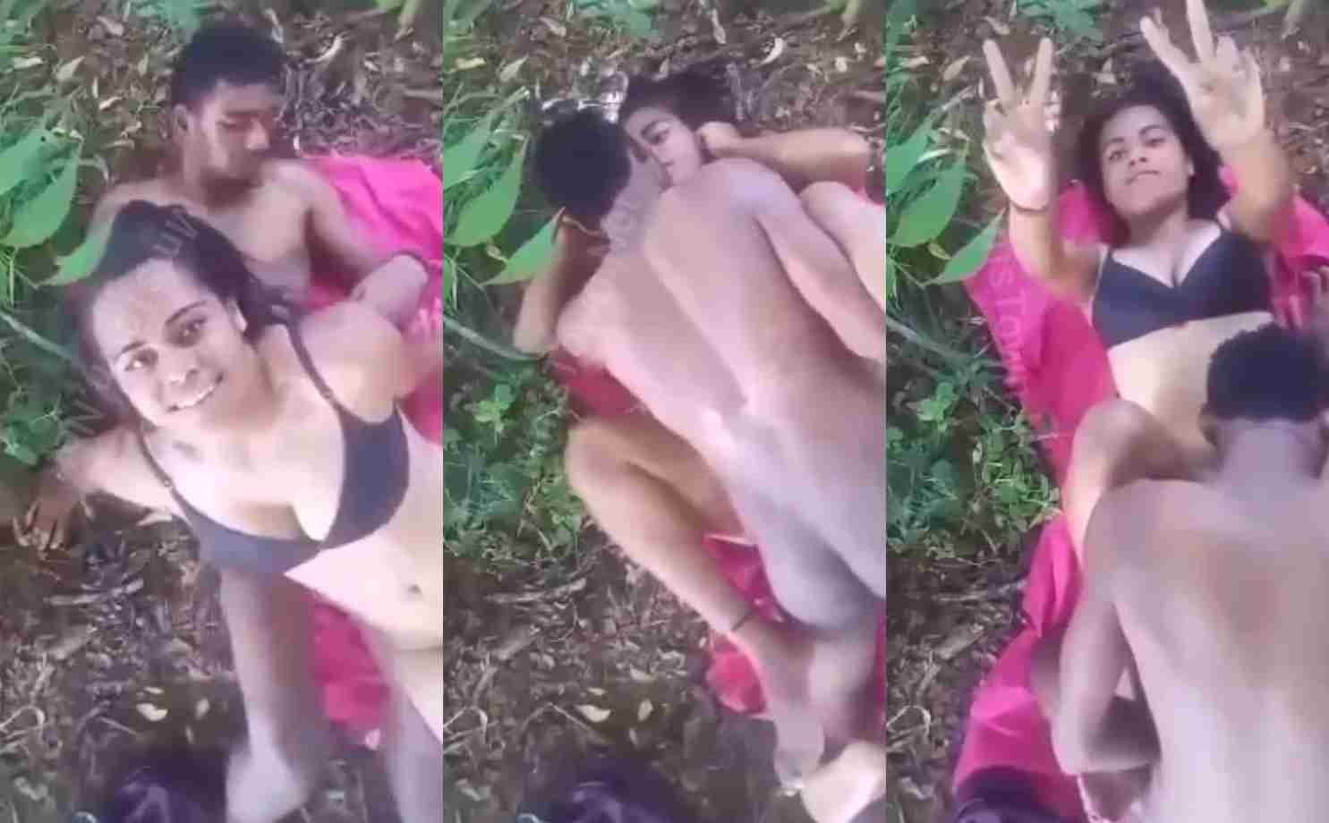Desi Hot Village Girl Missionary Fucked in Jungle on a Pink Cloth Videmms