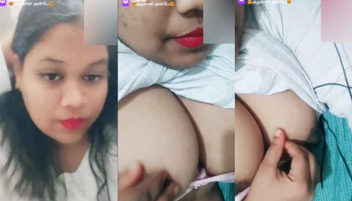 TAMIL GIRL CHAMET PREMIUM BIG BOOBS SQUEEZING HER NIPPLES HD VIDEO