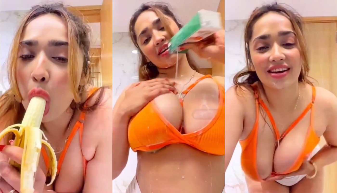 Hot BBW Model Aditi Mistry Orange Bikini Latest Nude Live Part 6