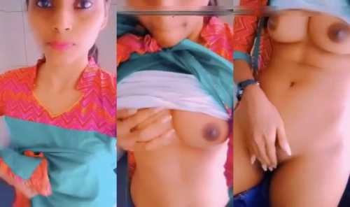 Desi 18+ Girlfriend Showing her tight boobs pussy