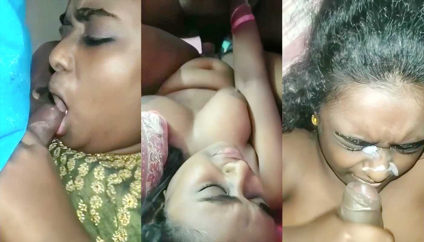 Horny Tamil Village Wife Hard Pussy Fucked By Husband Loud Moaning Blowjob & cum Out on Face